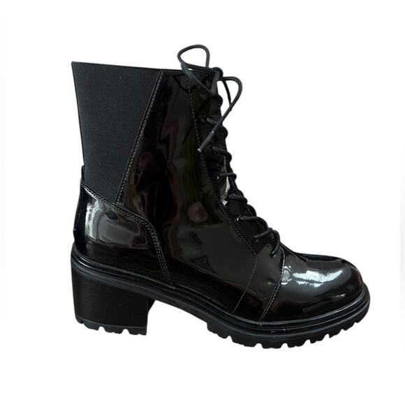 NWOT Geox Black Patent Leather Damiana Boots – Sz 10 - Picture 3 of 7